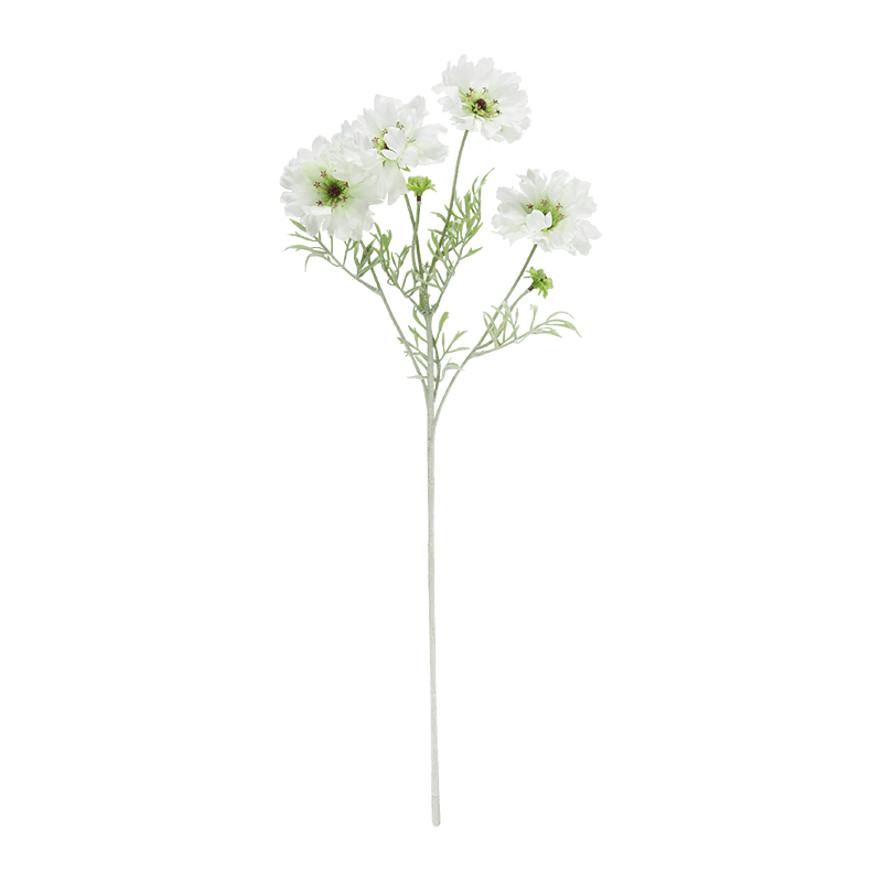 Artificial 4-Bloom Scabiosa Single Stem