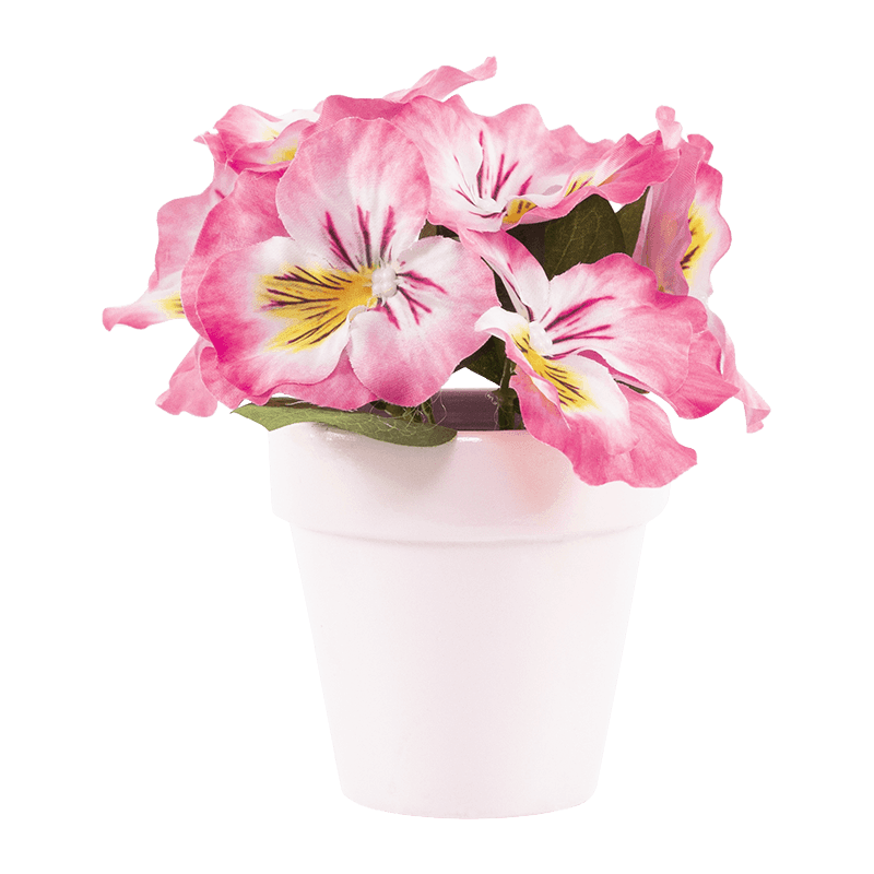 Artificial Flower with Ceramic Pot Pansy Flower in Ceramic Pot 16cm