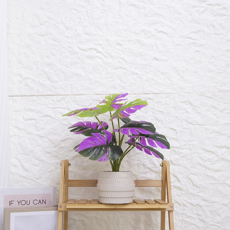 Palm Tree with 10 Leaves in Ceramic Pot