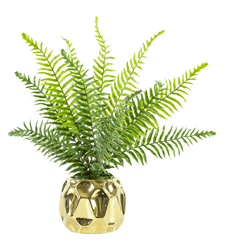 Artificial Fern in Golden PT 37cm