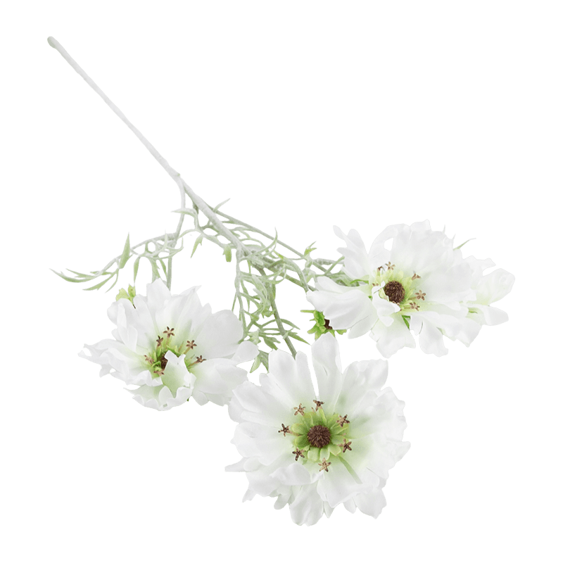 Artificial 4-Bloom Scabiosa Single Stem