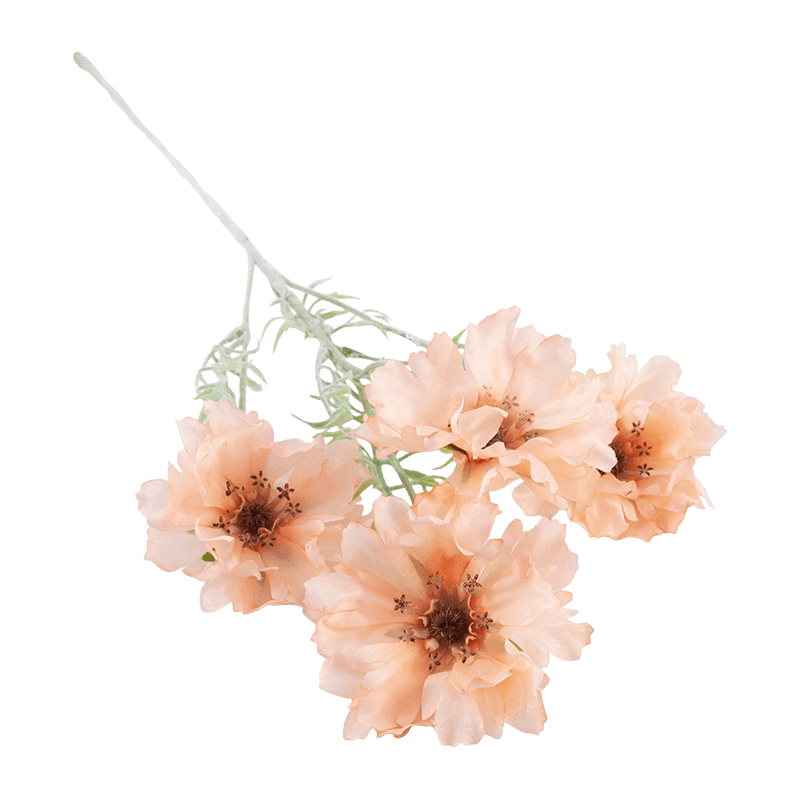 Artificial 4-Bloom Scabiosa Single Stem