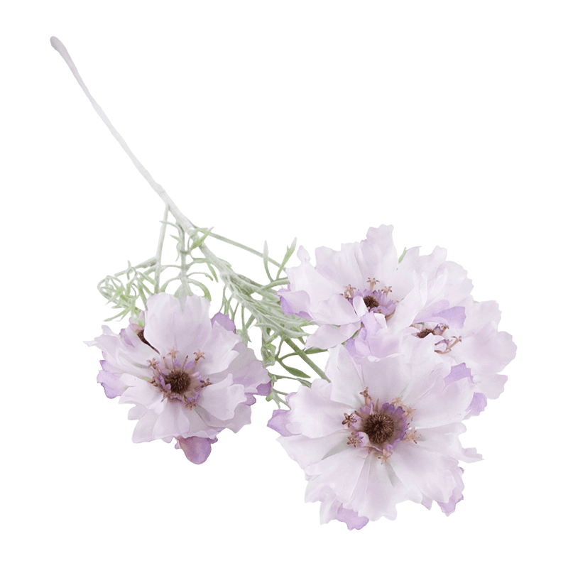 Artificial 4-Bloom Scabiosa Single Stem
