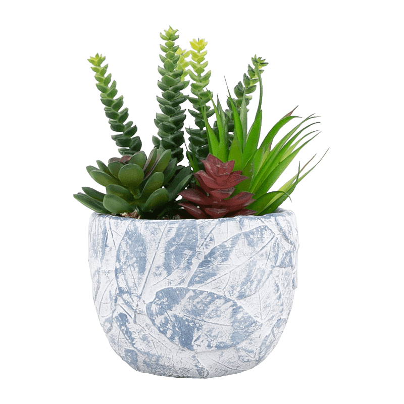 Artificial Succulent in Cement Pot 5.1 inch