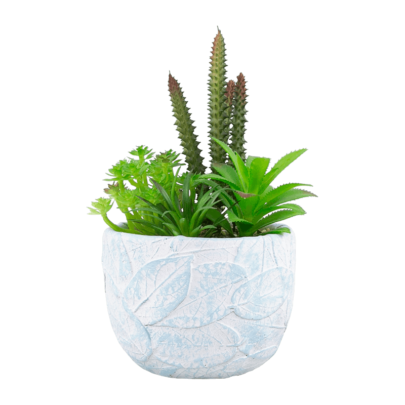 Artificial Succulent in Cement Pot 5.1 inch