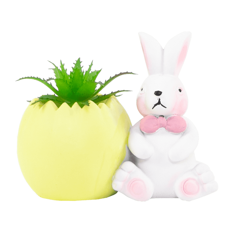 Easter Rabbit Succulent Decor Pot