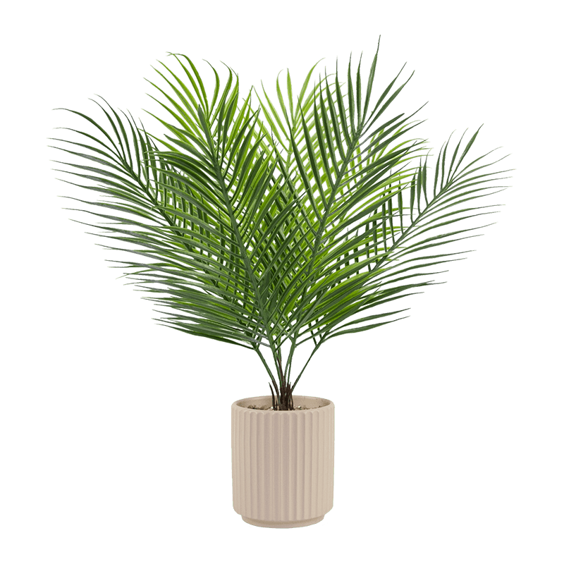 Artificial Palm Tree 9 Leaves in Beige Ceramic Pot