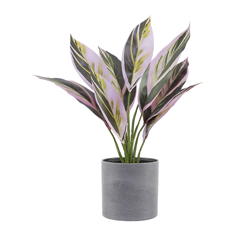 Artificial Alocasia Plant 10 Leaves in Plastic Pot