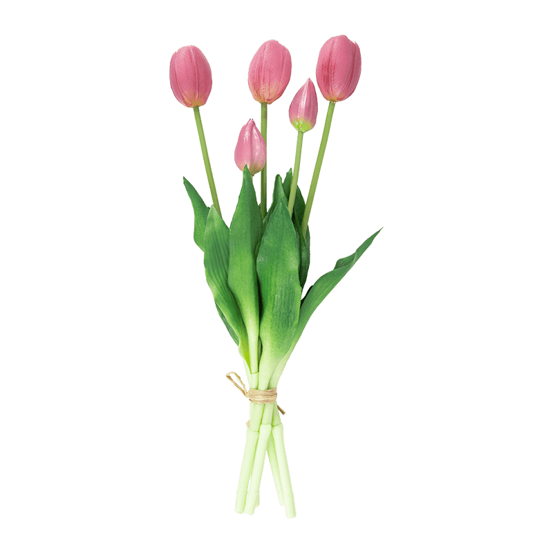 Artificial Tulip Bouquet 3 Flowers 2 Buds 15.8