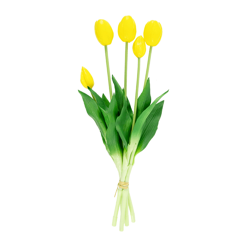 Artificial Tulip Bouquet 3 Flowers 2 Buds 15.8