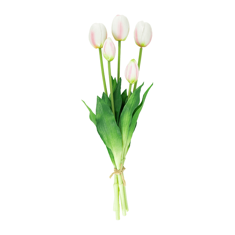 Artificial Tulip Bouquet 3 Flowers 2 Buds 15.8