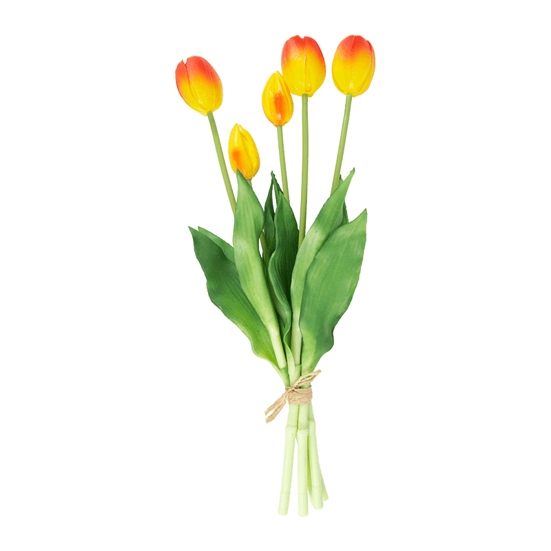 Artificial Tulip Bouquet 3 Flowers 2 Buds 15.8