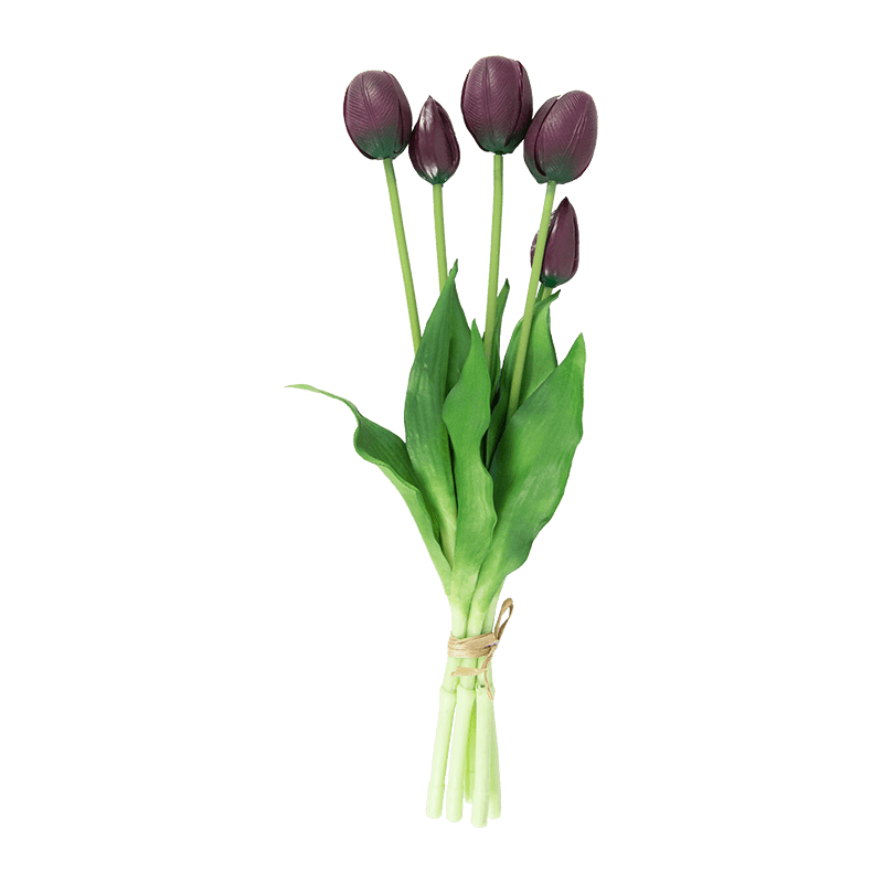 Artificial Tulip Bouquet 3 Flowers 2 Buds 15.8