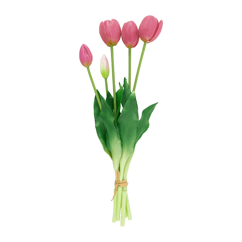 Artificial Tulip Bouquet 3 Flowers 2 Buds 15.8