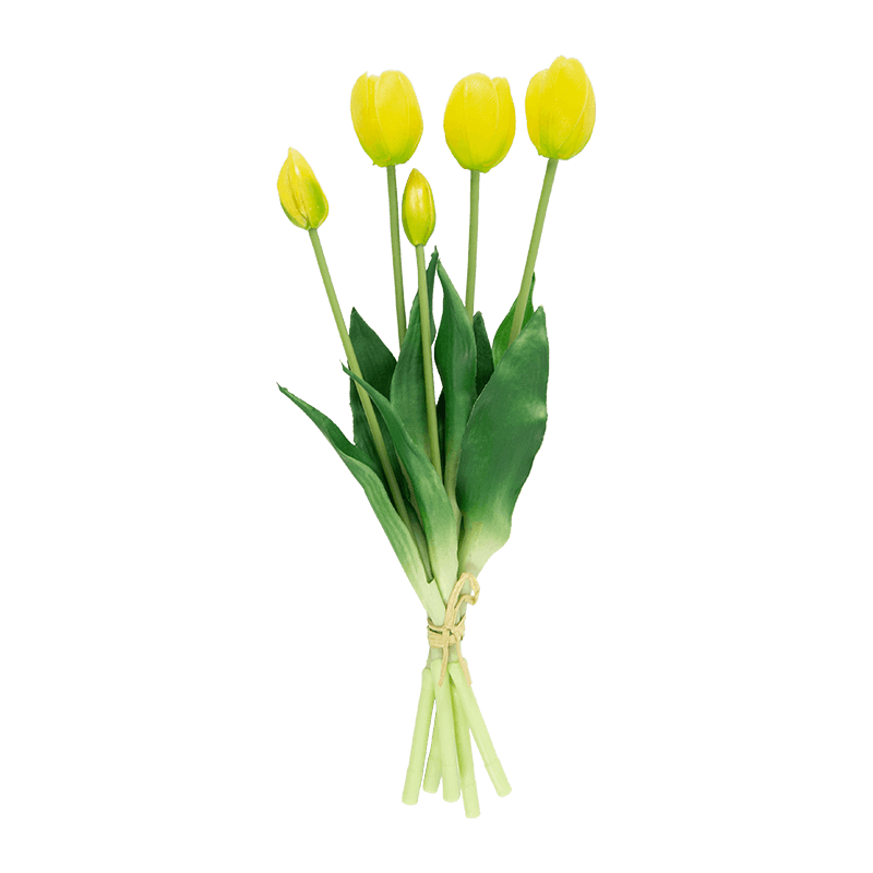 Artificial Tulip Bouquet 3 Flowers 2 Buds 15.8