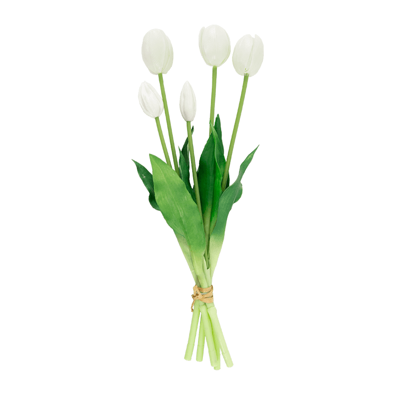 Artificial Tulip Bouquet 3 Flowers 2 Buds 15.8