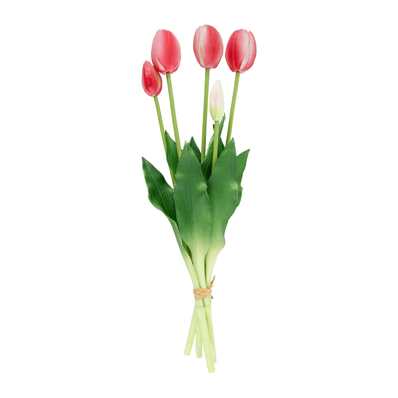 Artificial Tulip Bouquet 3 Flowers 2 Buds 15.8