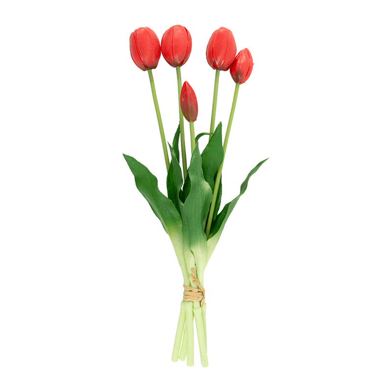 Artificial Tulip Bouquet 3 Flowers 2 Buds 15.8