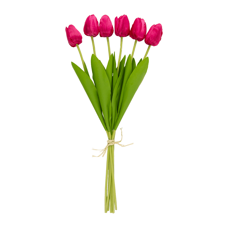 Artificial Tulip Bouquet 6 Flowers 18.5