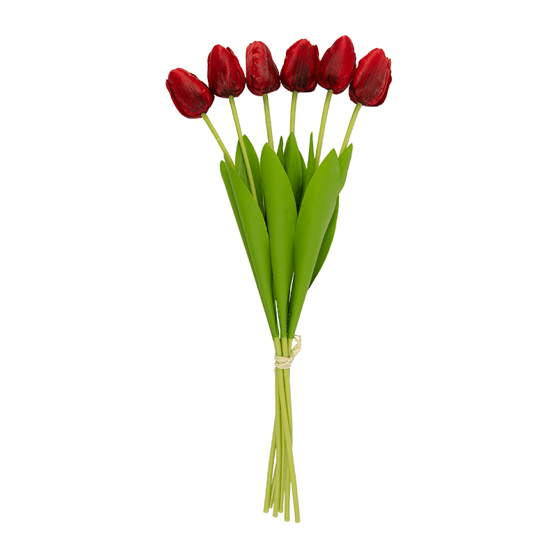 Artificial Tulip Bouquet 6 Flowers 18.5
