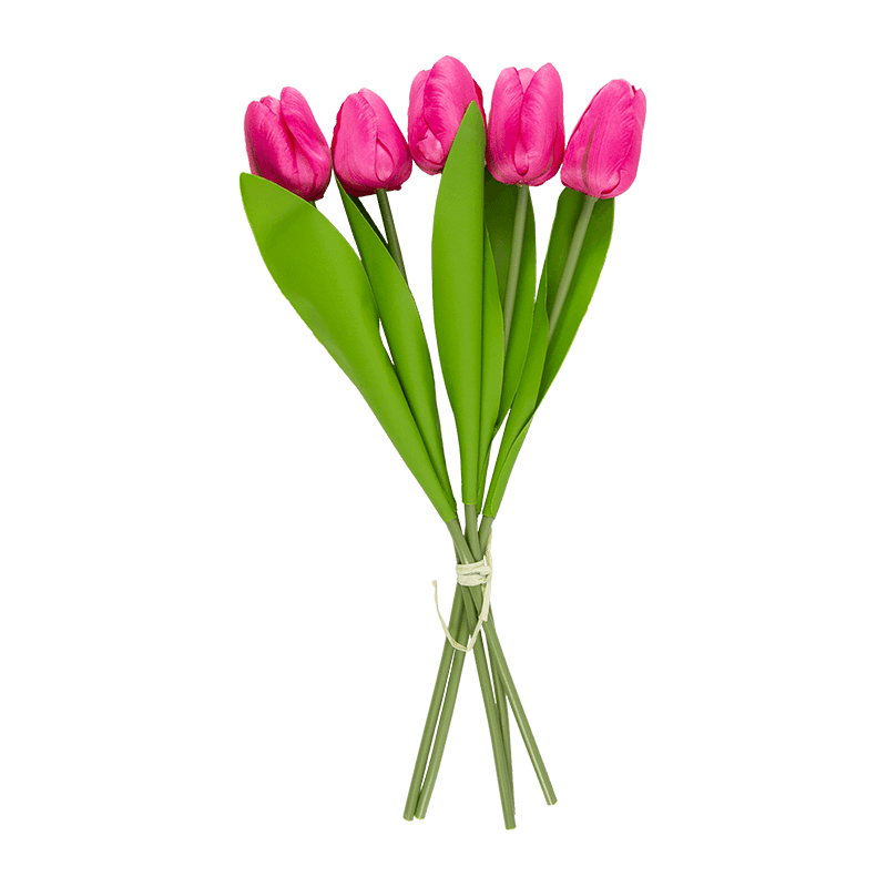 Artificial Tulip Bouquet 6 Flowers 18.5
