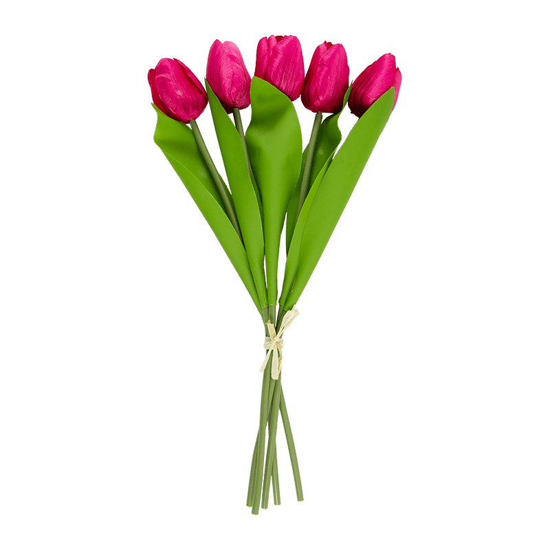 Artificial Tulip Bouquet 6 Flowers 18.5