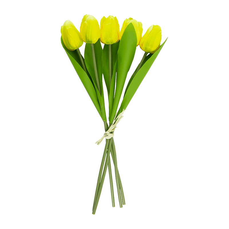 Artificial Tulip Bouquet 6 Flowers 18.5