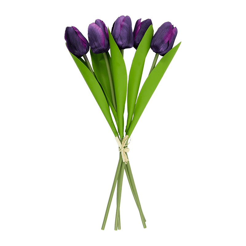 Artificial Tulip Bouquet 6 Flowers 18.5