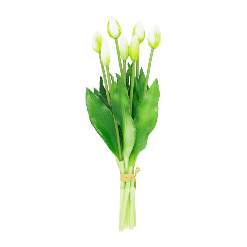 Artificial Tulip Spray 7 Buds 11 Leaves 15
