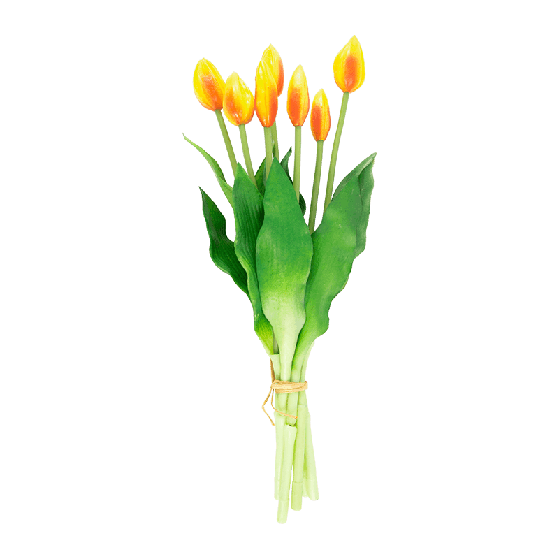 Artificial Tulip Spray 7 Buds 11 Leaves 15