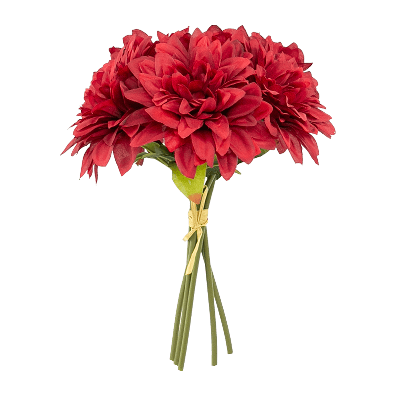 Hand-Tied Dahlia Silk Flower Bundle 3 Stem