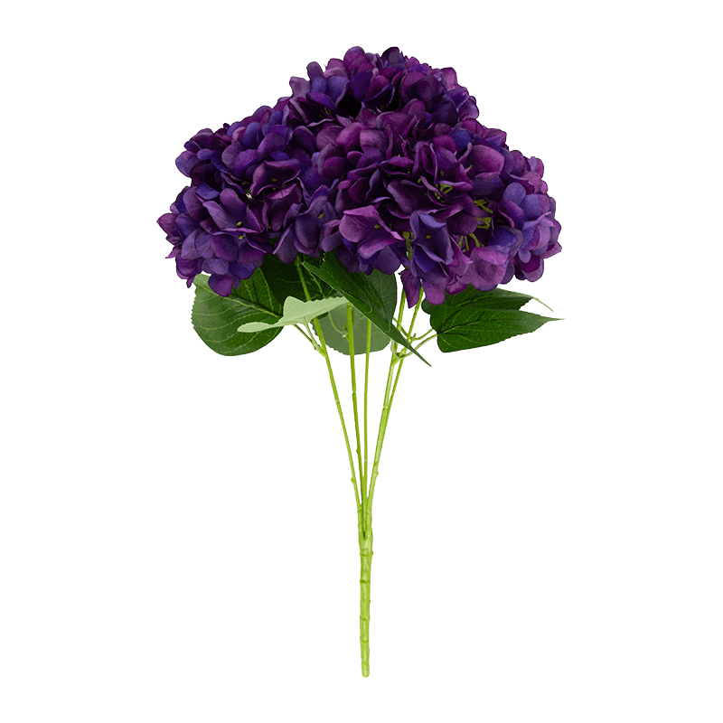 Artificial Hydrangea Bush 18.9 Inch Decorative Flower