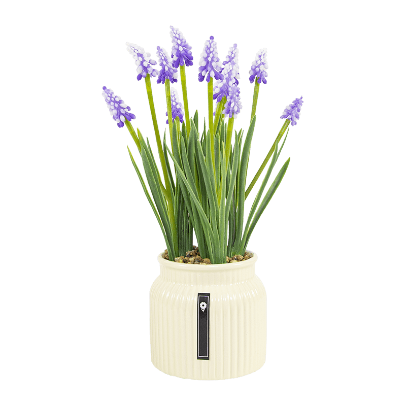 Artificial Hyacinth in Ceramic Pot 28cm