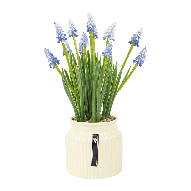 Artificial Hyacinth in Ceramic Pot 28cm