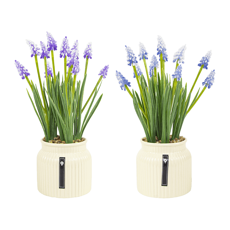 Artificial Hyacinth in Ceramic Pot 28cm