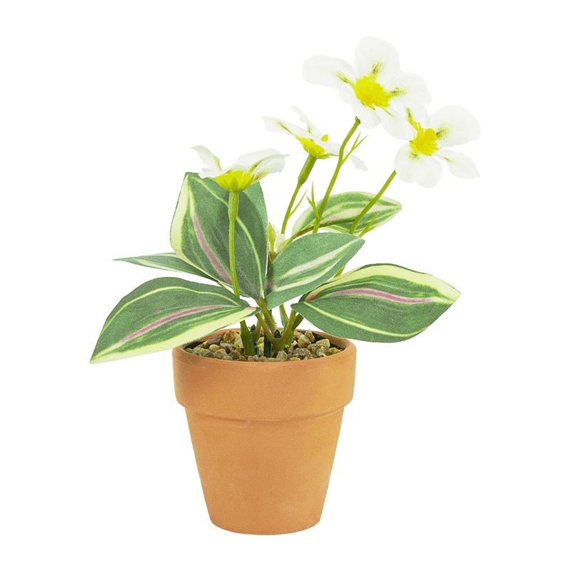 Artificial Wildflower in Plastic Pot