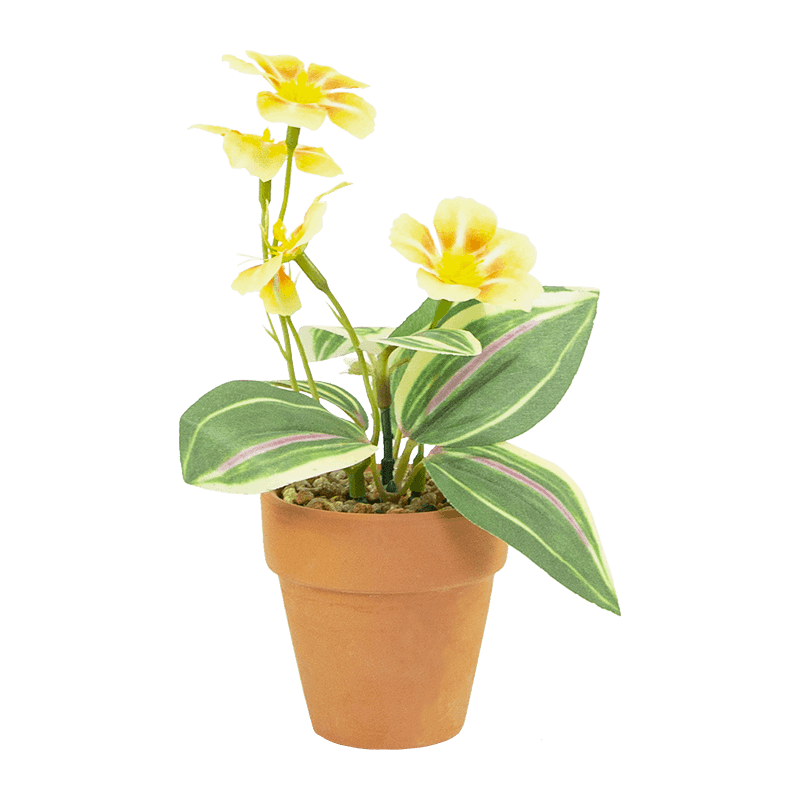 Artificial Wildflower in Plastic Pot