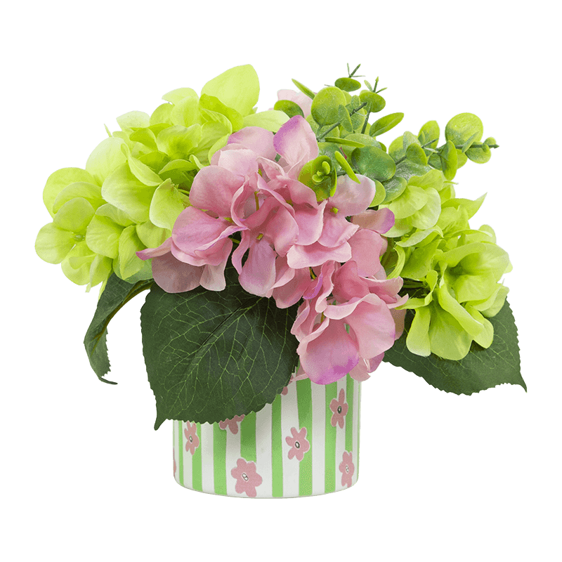 Artificial Hydrangea Arrangement in Ceramic Pot