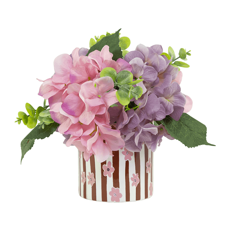 Artificial Hydrangea Arrangement in Ceramic Pot