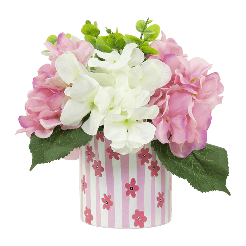 Artificial Hydrangea Arrangement in Ceramic Pot