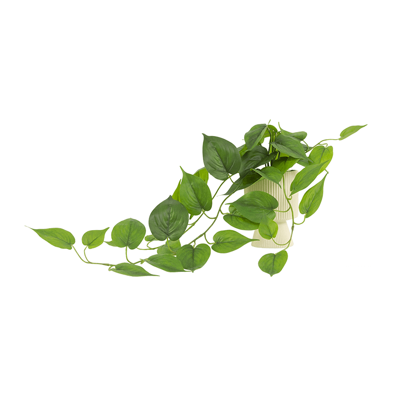 Artificial Green Plant 40 Leaves in Ceramic Pot