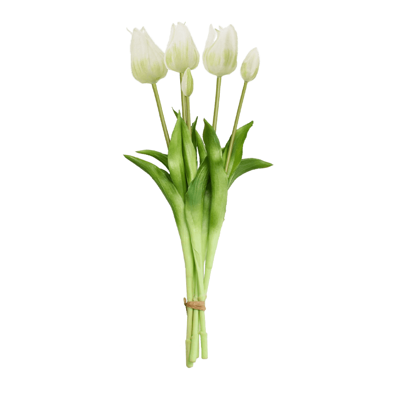 Artificial Tulip Spray 3 Flowers 2 Buds 46cm