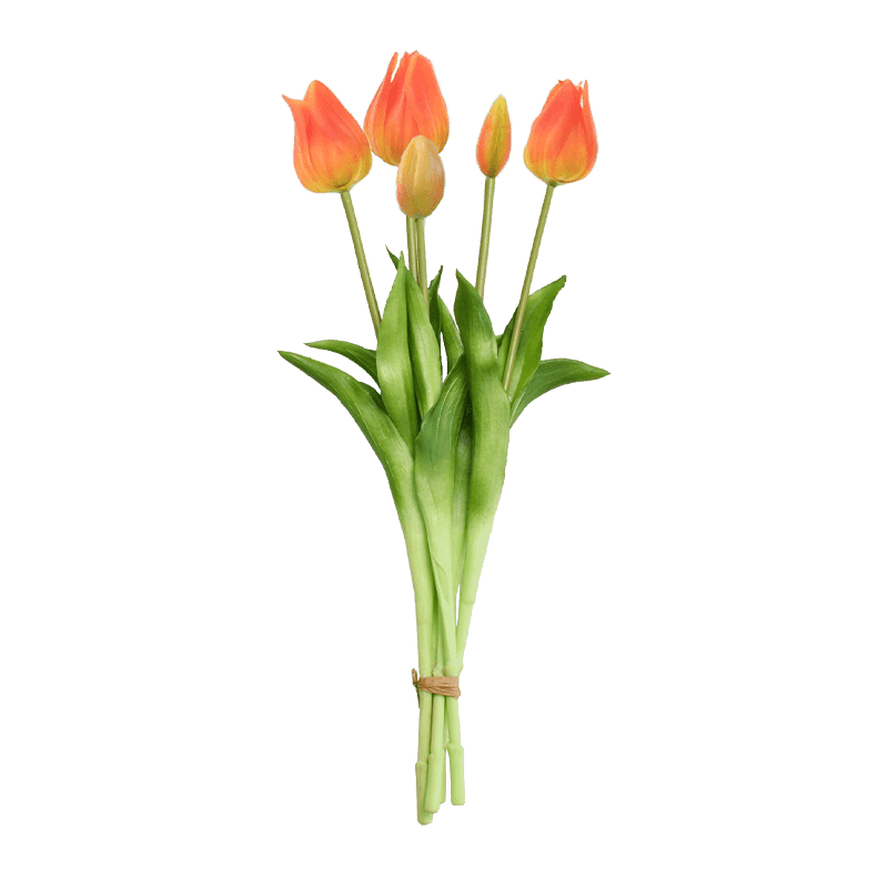 Artificial Tulip Spray 3 Flowers 2 Buds 46cm