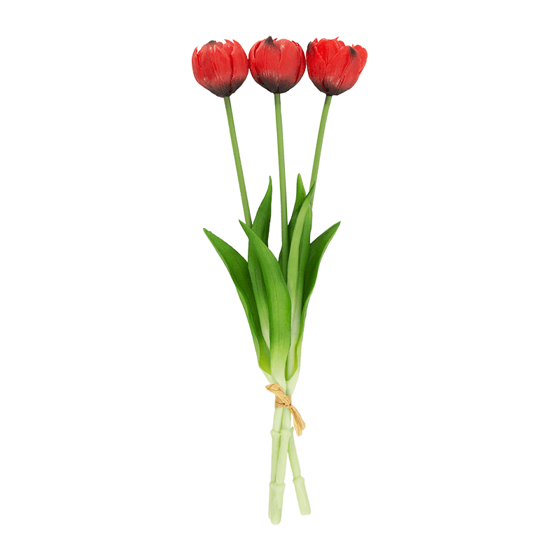 Artificial Wavy Tulip Spray 3 Flowers 15
