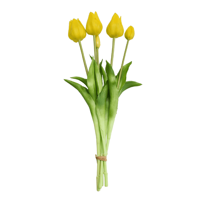 Artificial Tulip Spray 3 Flowers 2 Buds 46cm