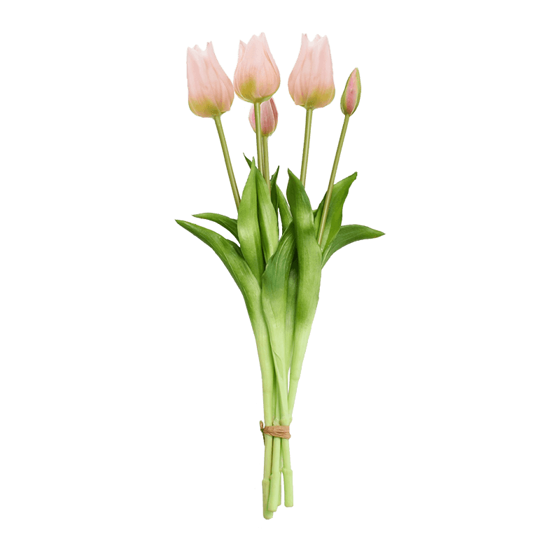 Artificial Tulip Spray 3 Flowers 2 Buds 46cm