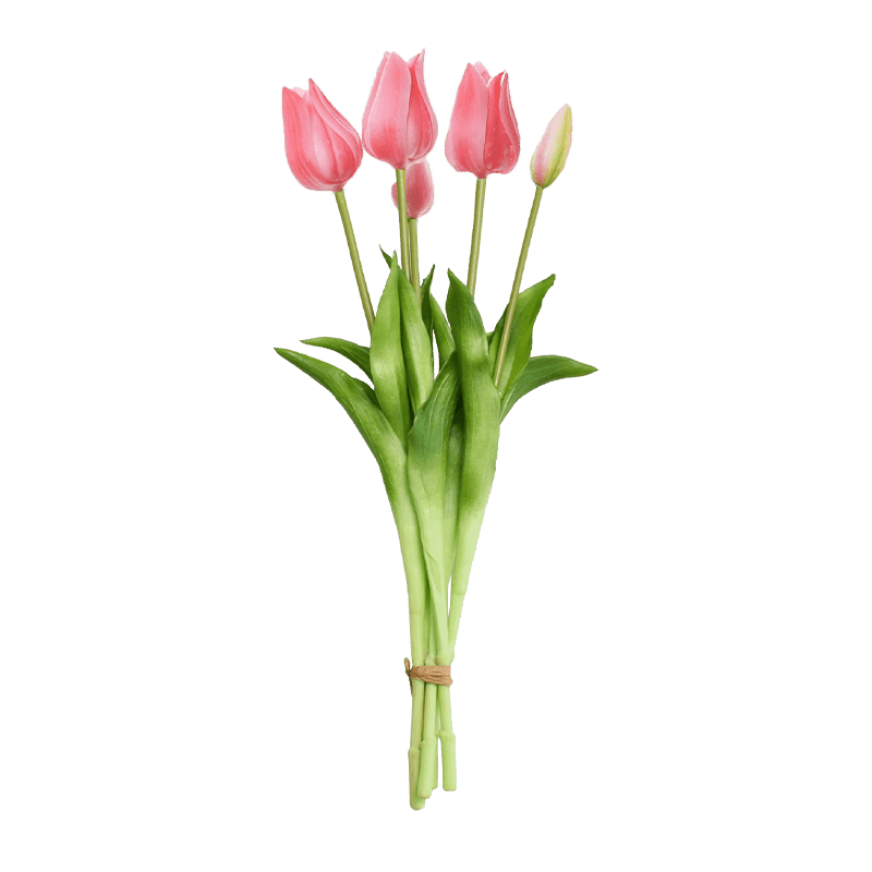 Artificial Tulip Spray 3 Flowers 2 Buds 46cm