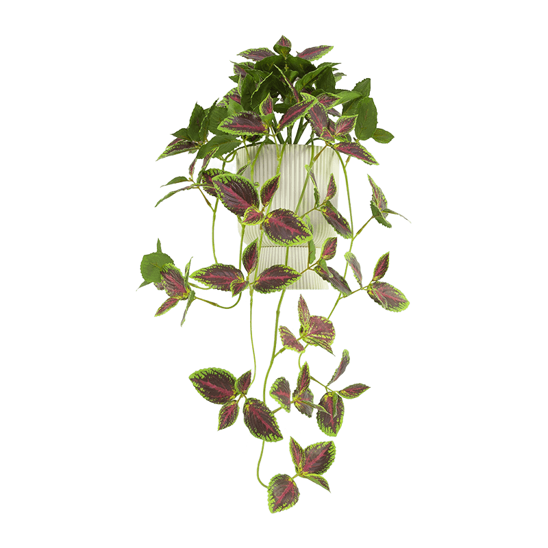 Artificial Perilla Hanging Plant PP Pot 68cm