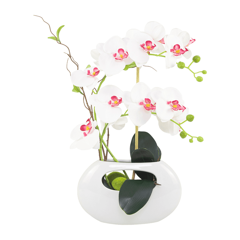 Decorative Artificial Orchid Ceramic Pot