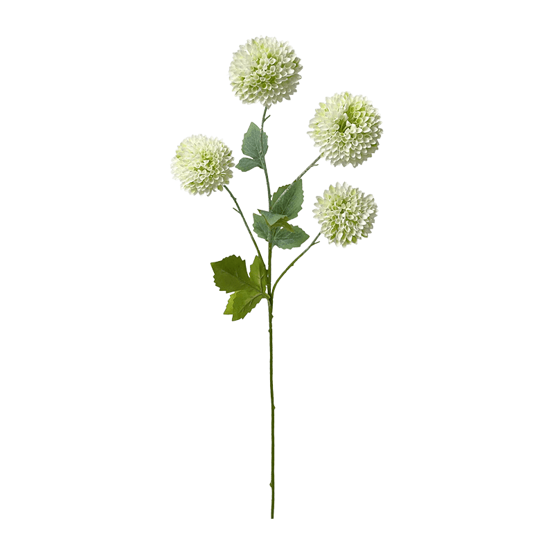 Artificial 4-Head Pompon Chrysanthemum